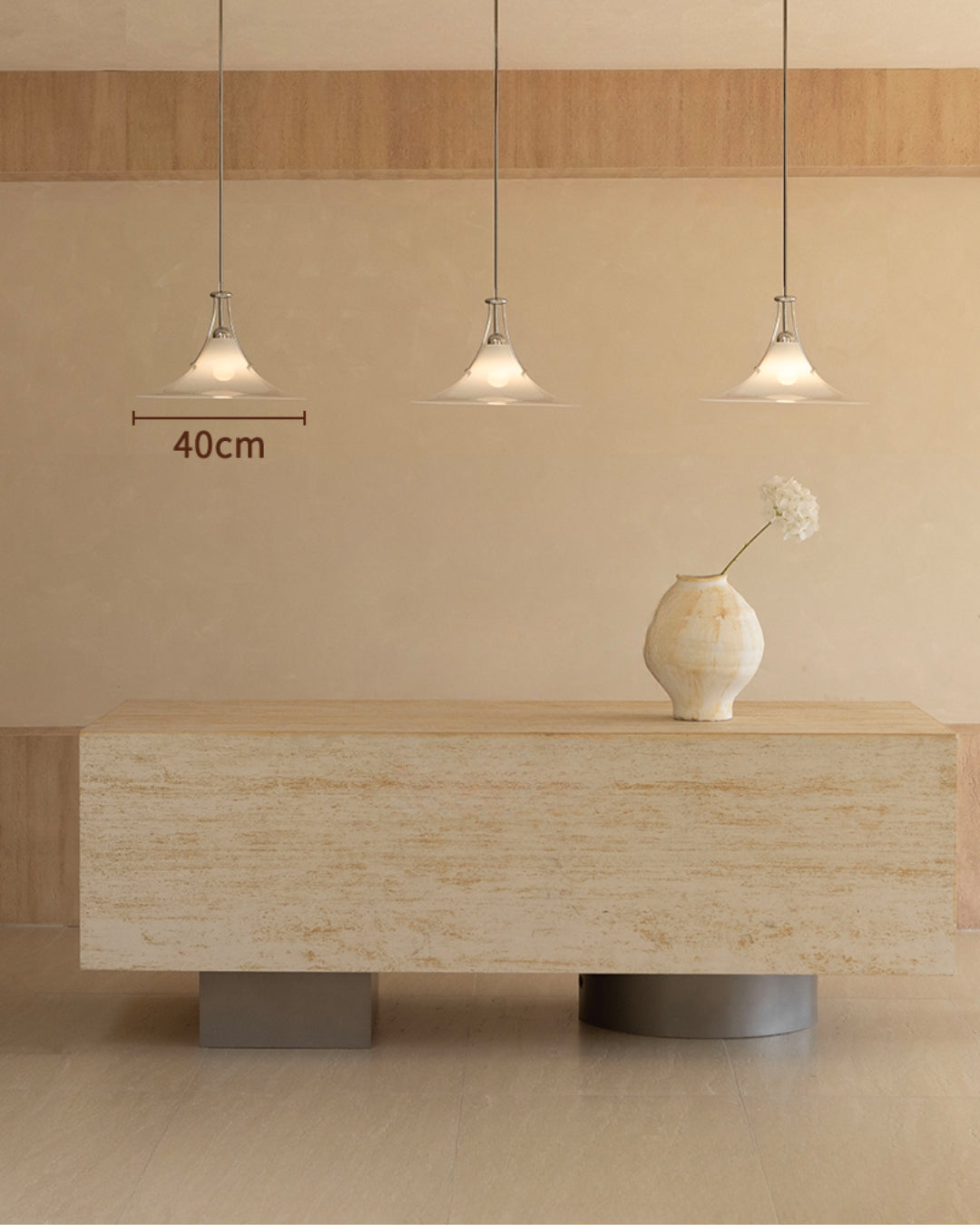 Luna Minimalist Glass Pendant Light