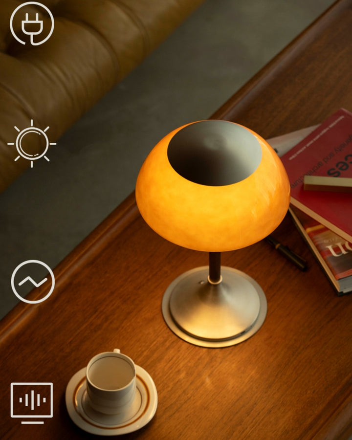 Olivia Amber Bell Table Lamp