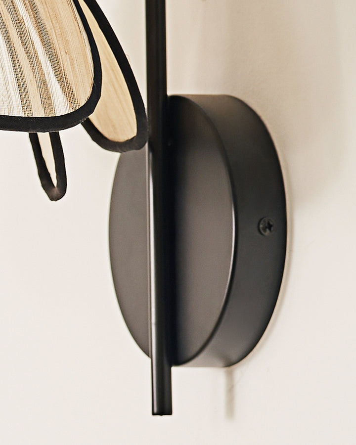 Maya Natural‑Fiber Wall Light