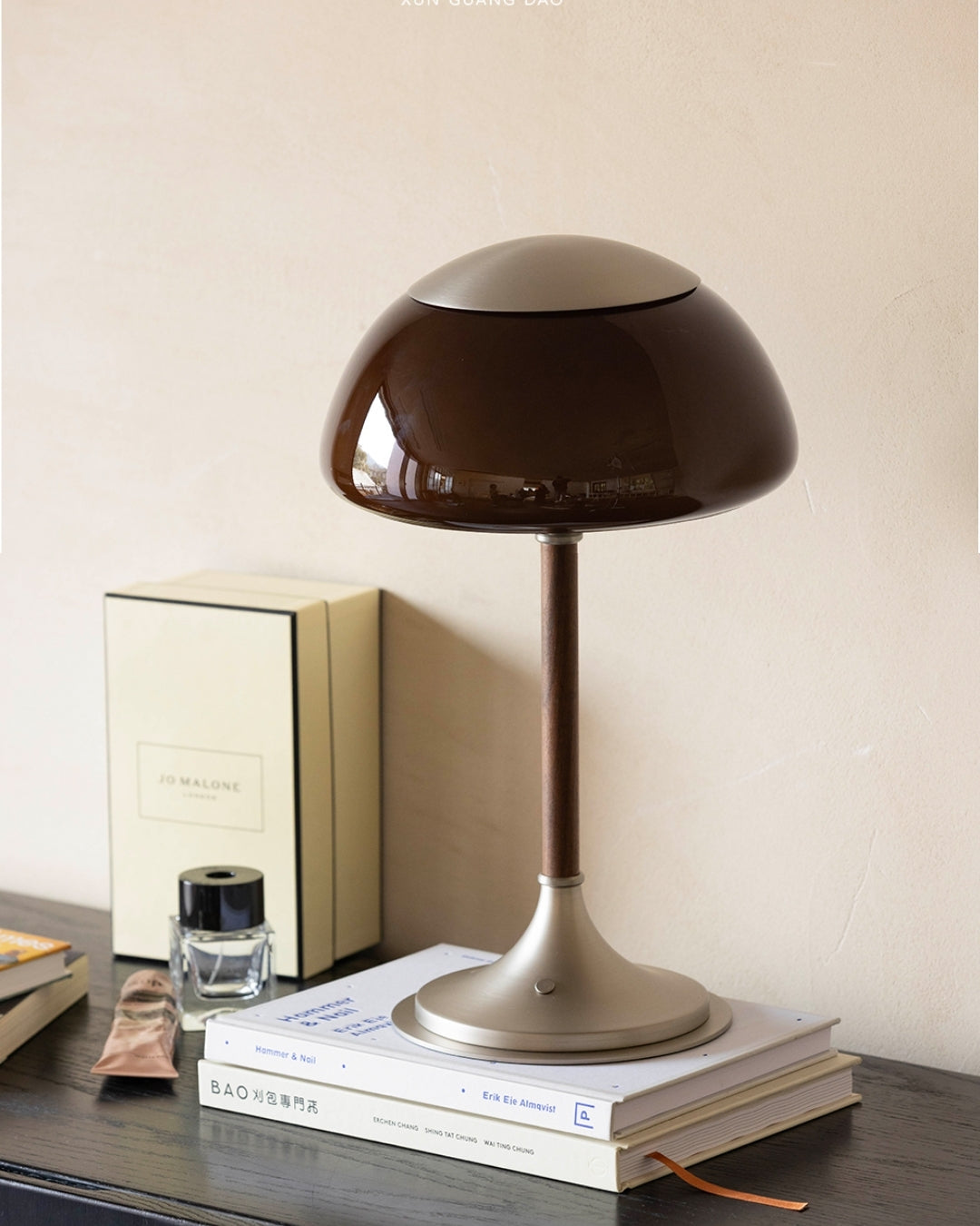 Olivia Amber Bell Table Lamp
