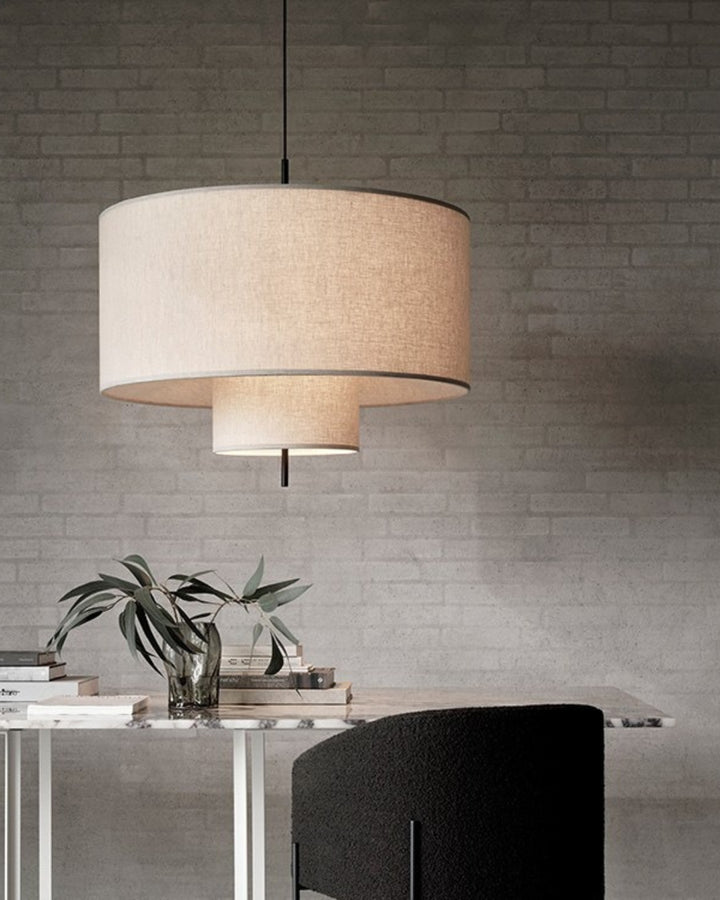 Casper Two‑Tier Fabric Pendant Light
