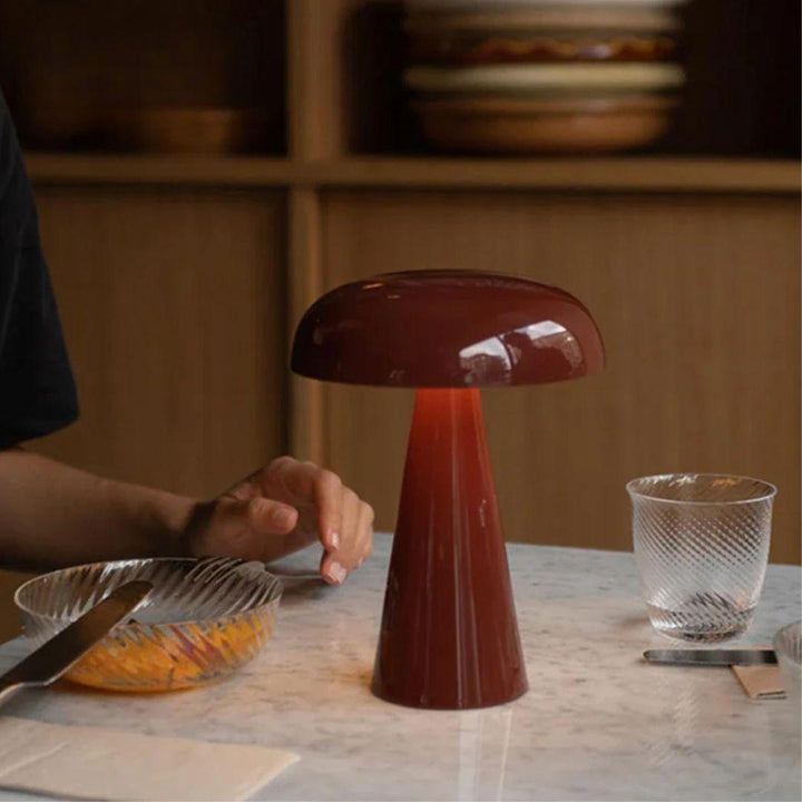 Ivy Danish Style Mushroom Table Lamp