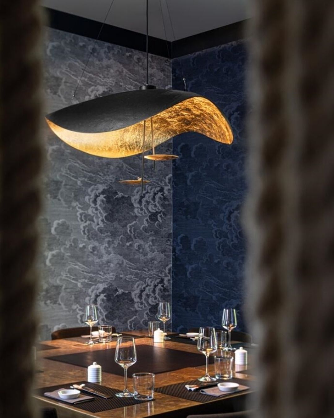 Lumis Gold Leaf Pendant Light