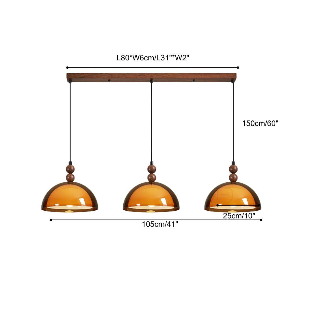 Elowen Amber Glass Pendant Light