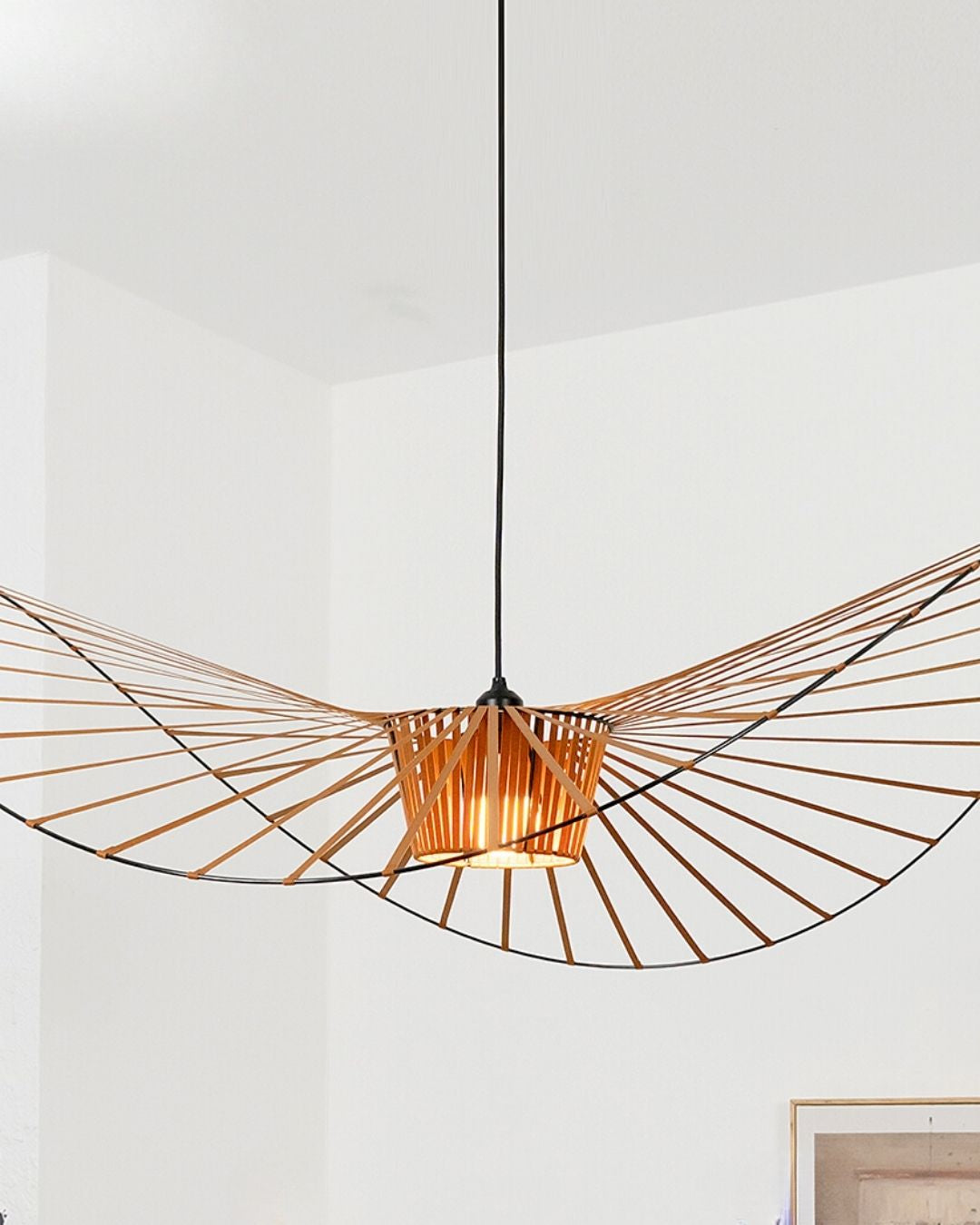 Luna Handwoven Rattan Hat Pendant Light