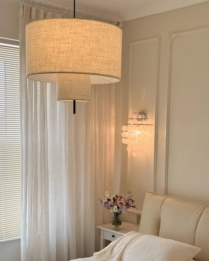 Casper Two‑Tier Fabric Pendant Light