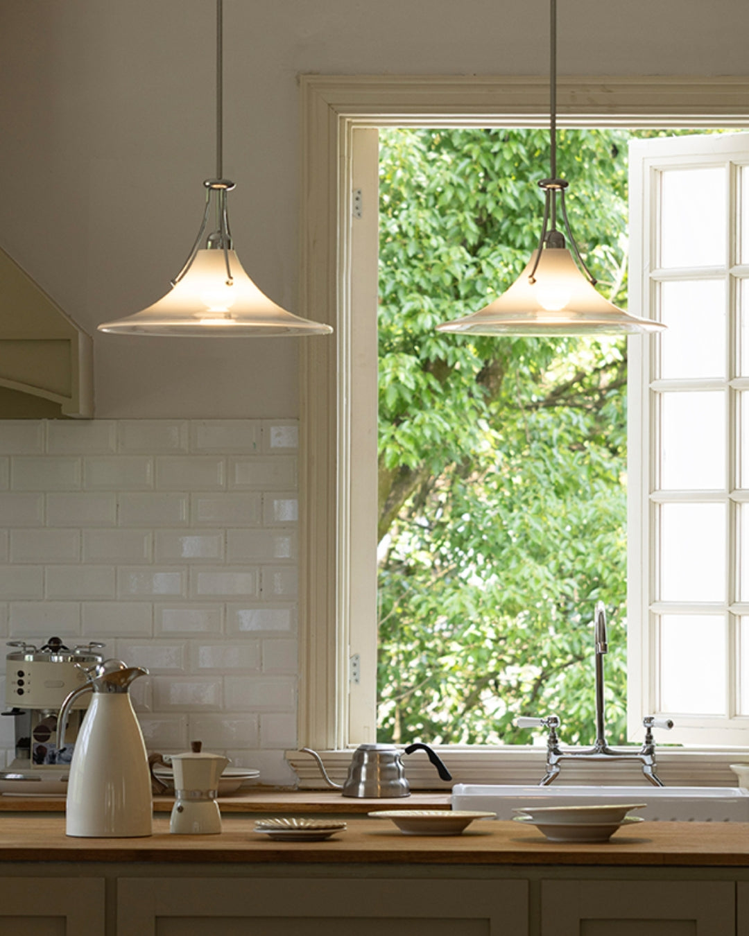 Luna Minimalist Glass Pendant Light