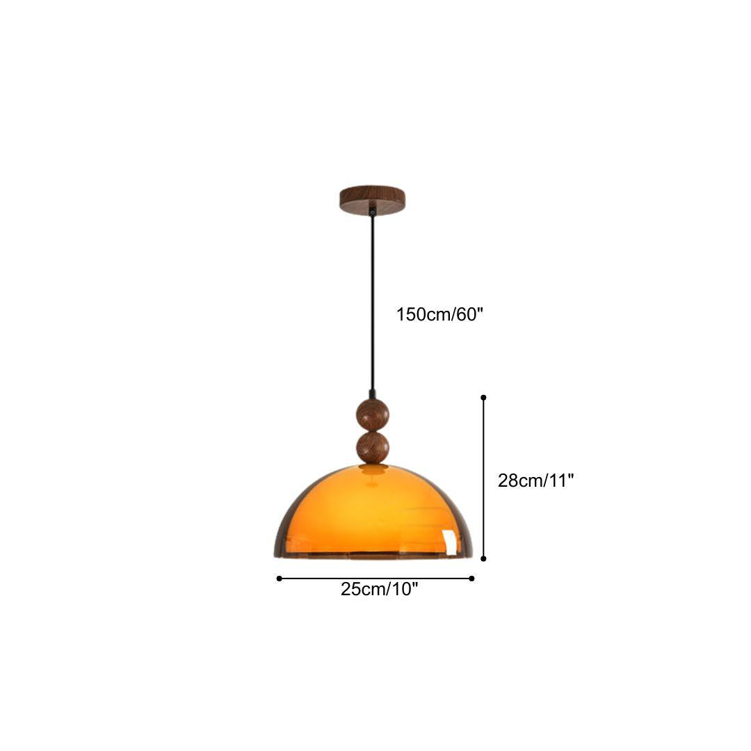 Elowen Amber Glass Pendant Light