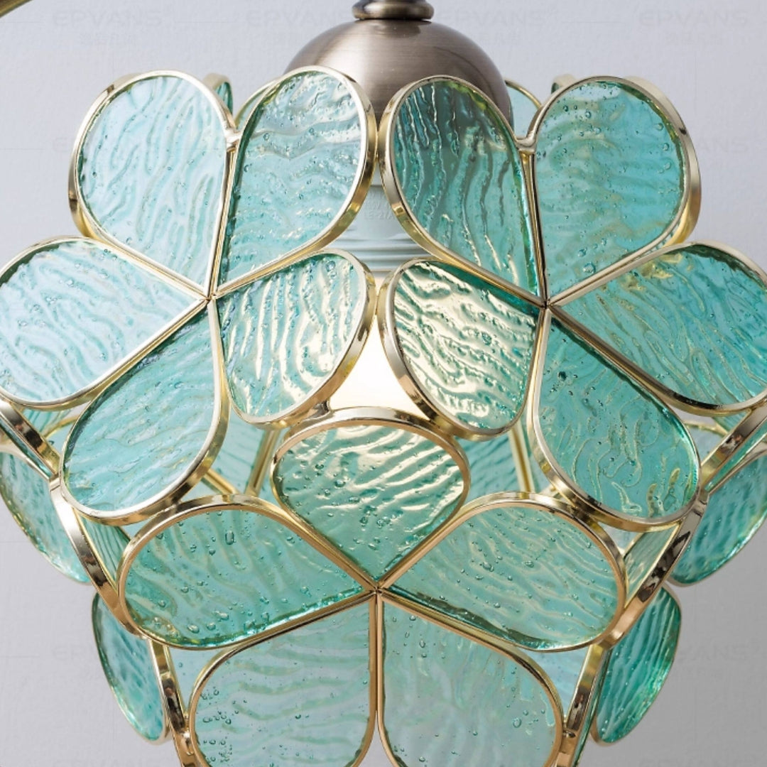 Sage Tiffany Petal Table Lamp