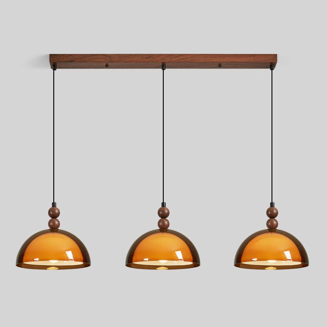 Elowen Amber Glass Pendant Light