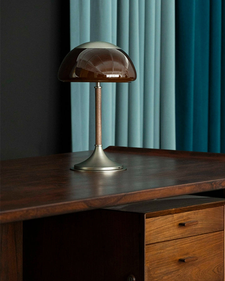 Olivia Amber Bell Table Lamp