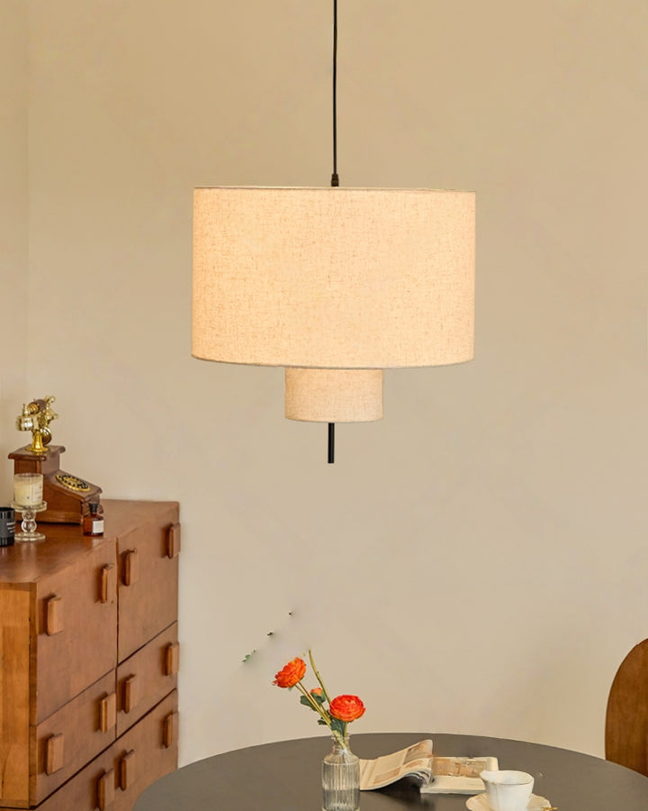 Casper Two‑Tier Fabric Pendant Light