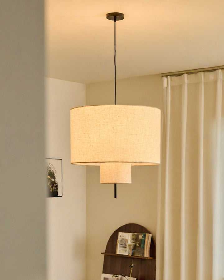 Casper Two‑Tier Fabric Pendant Light