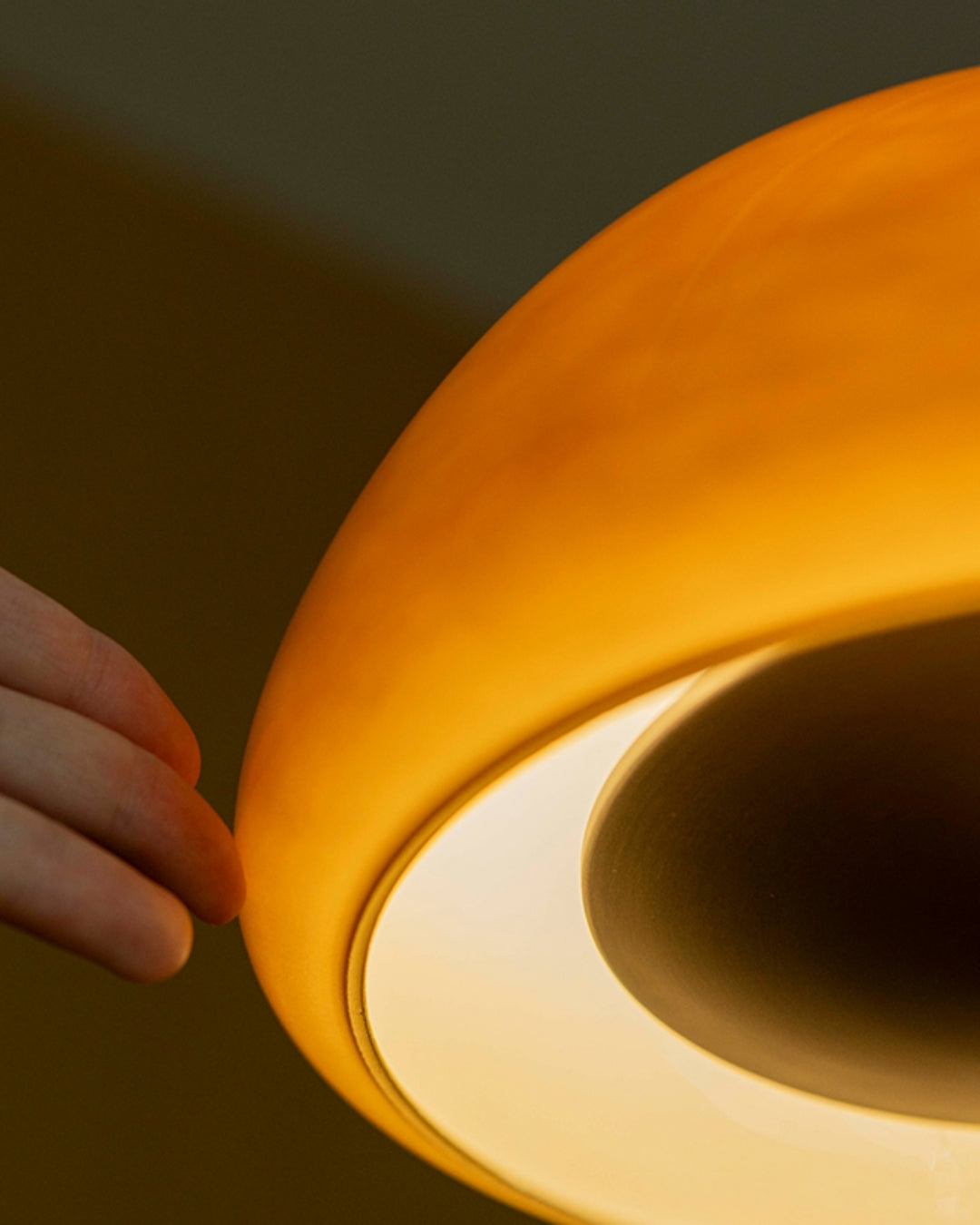 Olivia Amber Bell Table Lamp