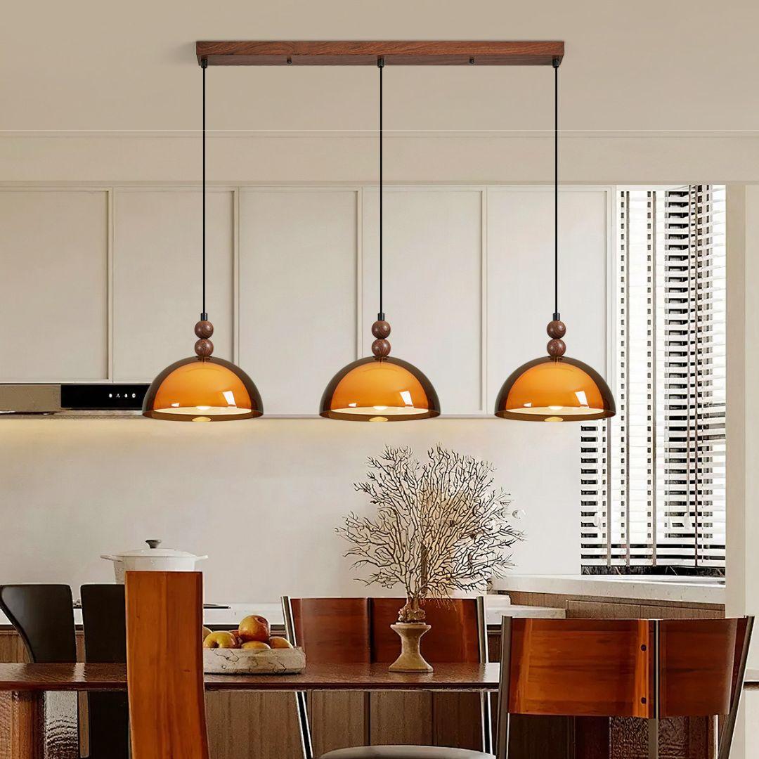 Elowen Amber Glass Pendant Light