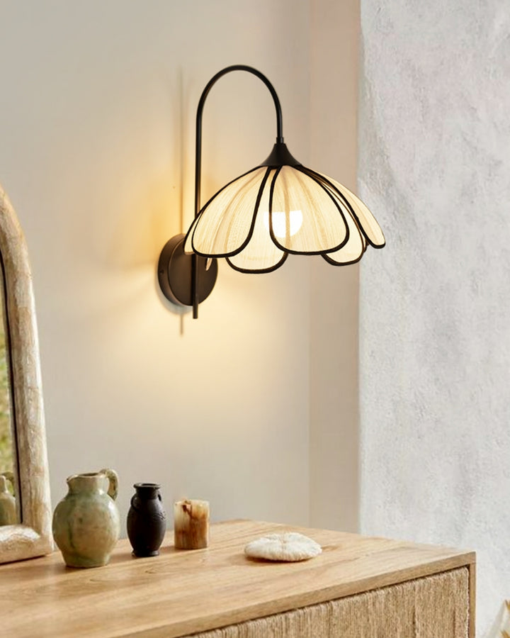 Maya Natural‑Fiber Wall Light