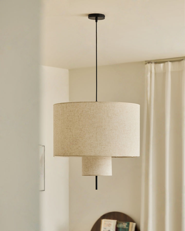 Casper Two‑Tier Fabric Pendant Light