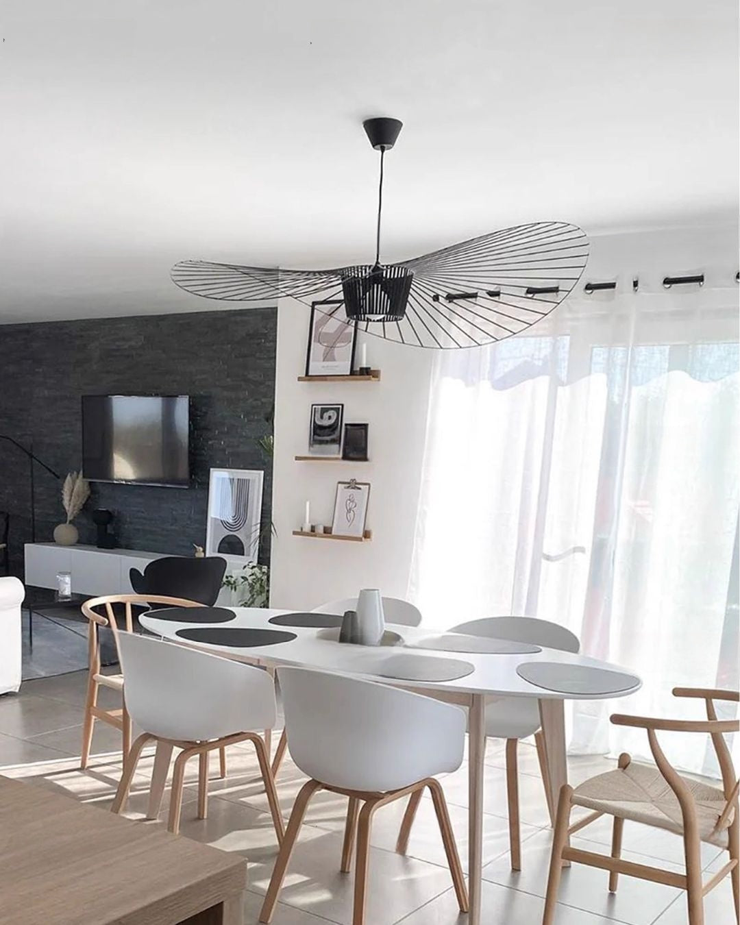 Luna Handwoven Rattan Hat Pendant Light