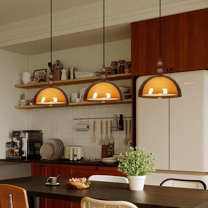 Elowen Amber Glass Pendant Light