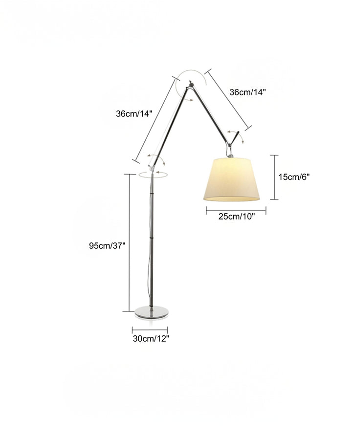 Kendall Adjustable Floor Lamp with Dual Arms