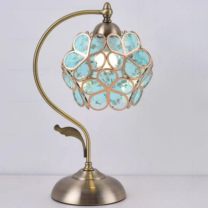 Sage Tiffany Petal Table Lamp