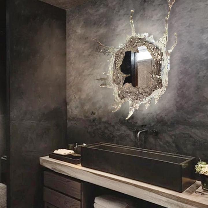 Modern Water Ripple Bathroom Mirror Light