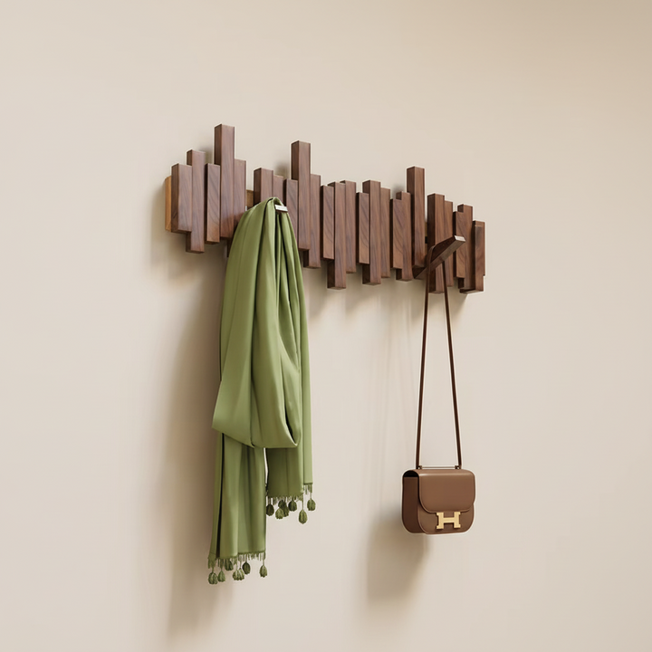 Emma Walnut Piano‑Key Wall Hook