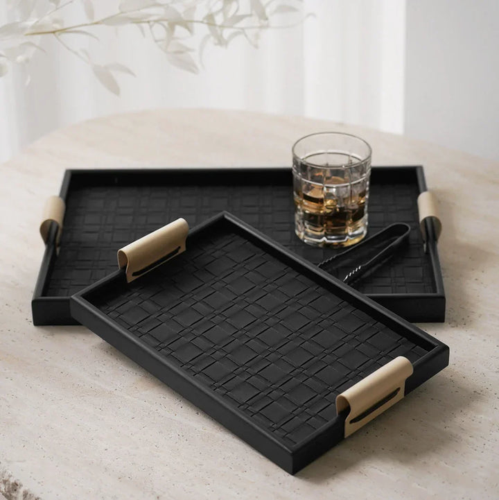 Bellman Luxury Leather Serving Tray - Cozymatic