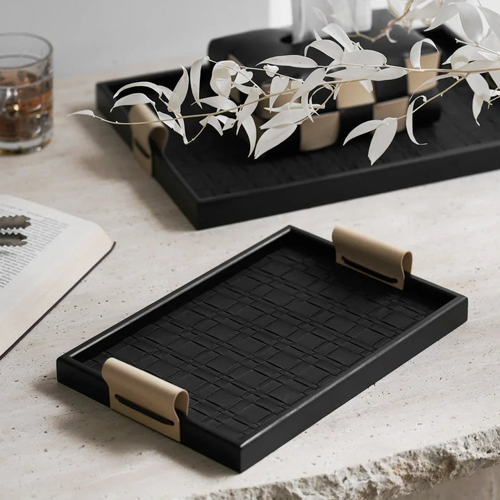 Bellman Luxury Leather Serving Tray - Cozymatic