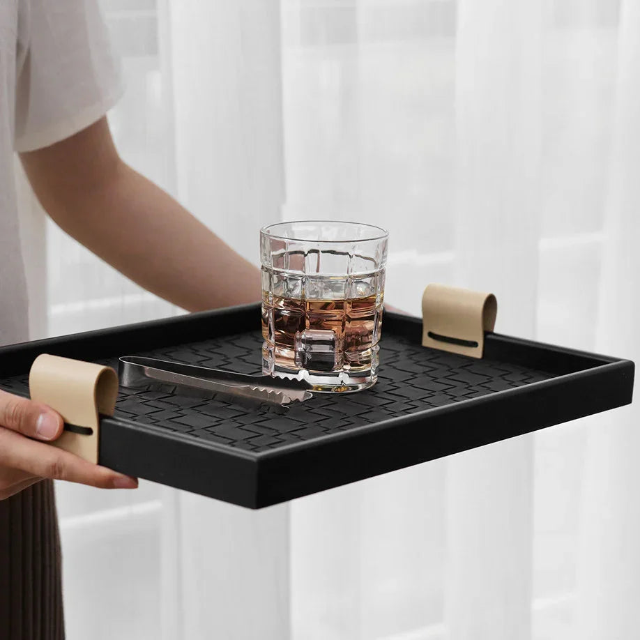 Bellman Luxury Leather Serving Tray - Cozymatic