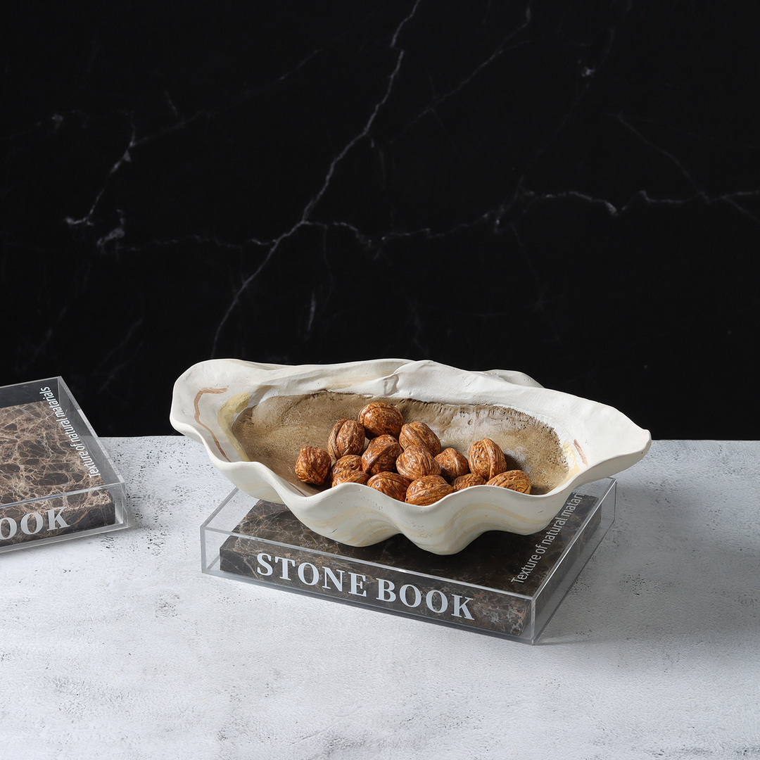 Cove Faux Shell Resin Tray