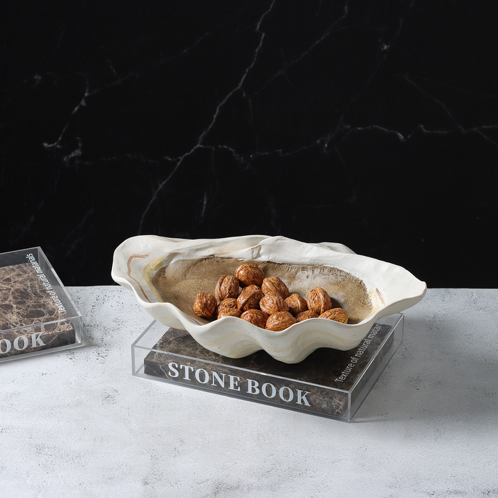 Cove Faux Shell Resin Tray