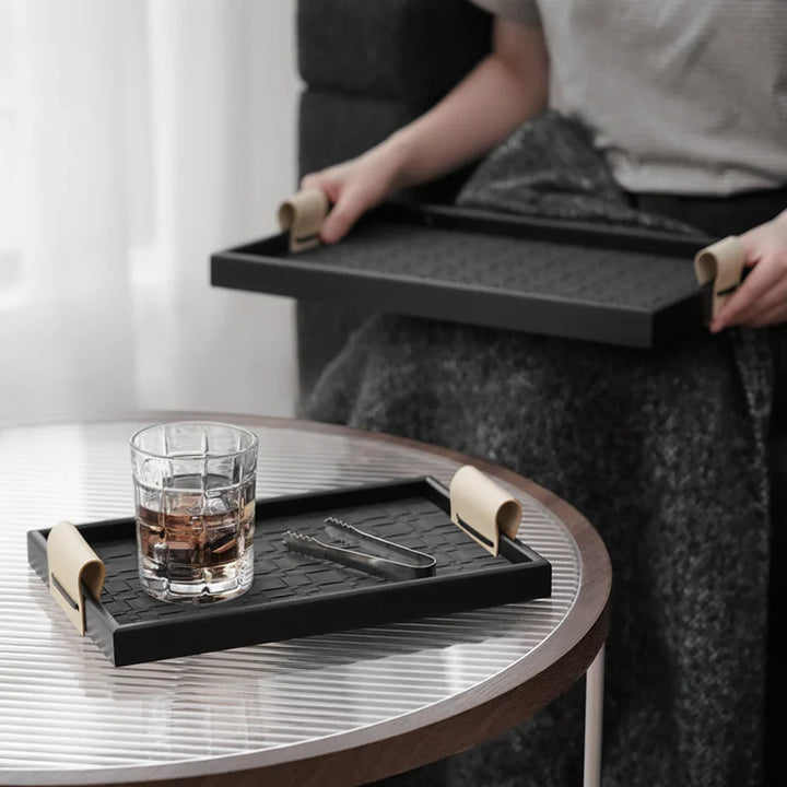 Bellman Luxury Leather Serving Tray - Cozymatic