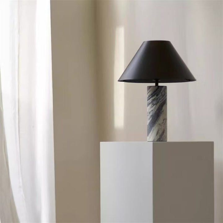 Maren Marble Column Table Lamp