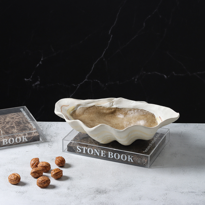 Cove Faux Shell Resin Tray