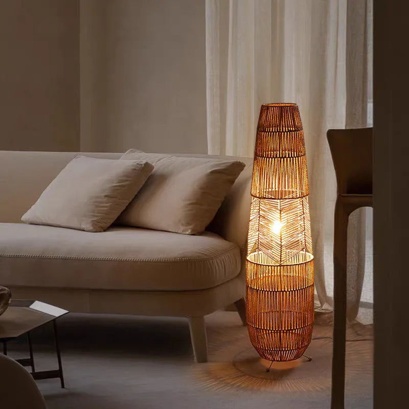 Aiko Rattan Floor Lamp