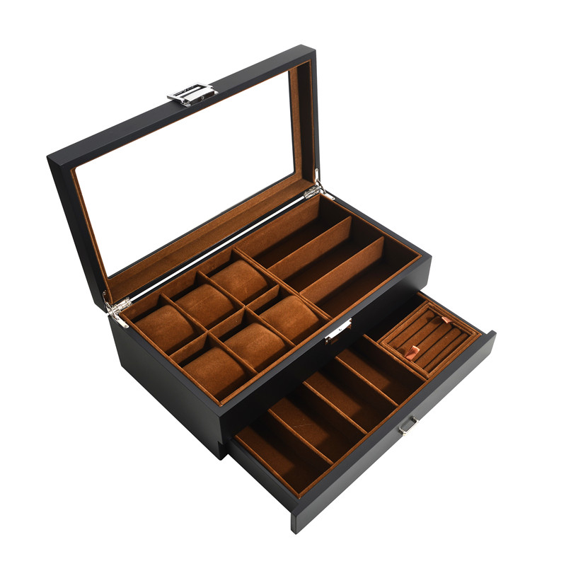 Deluxe Multi‑Compartment Jewelry & Watch Case