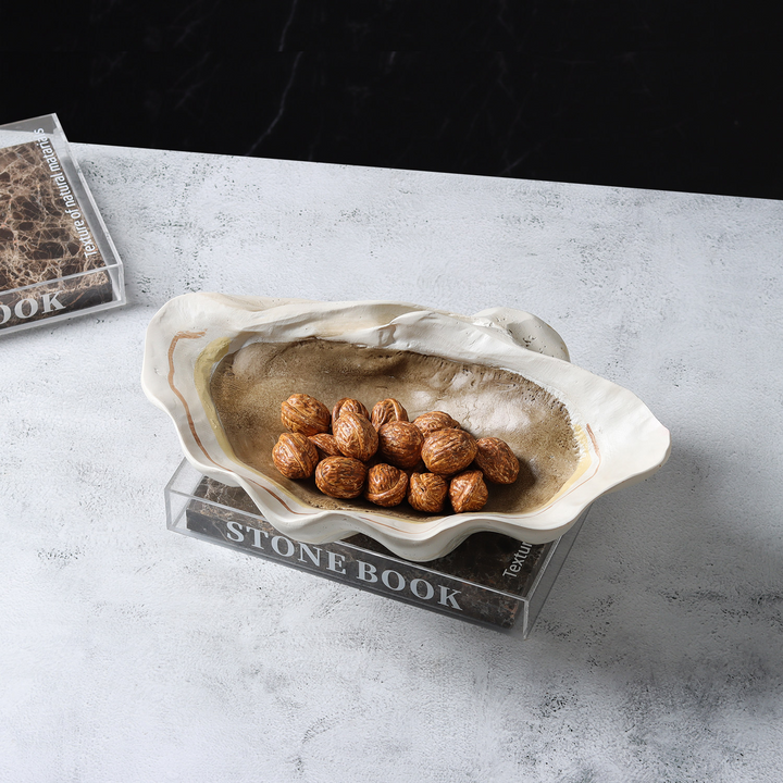 Cove Faux Shell Resin Tray