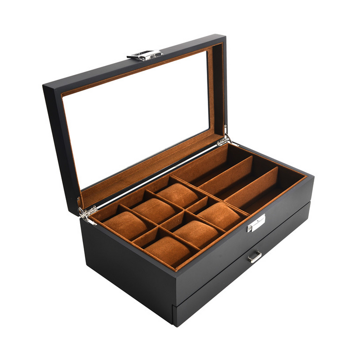 Deluxe Multi‑Compartment Jewelry & Watch Case