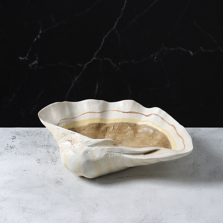 Cove Faux Shell Resin Tray