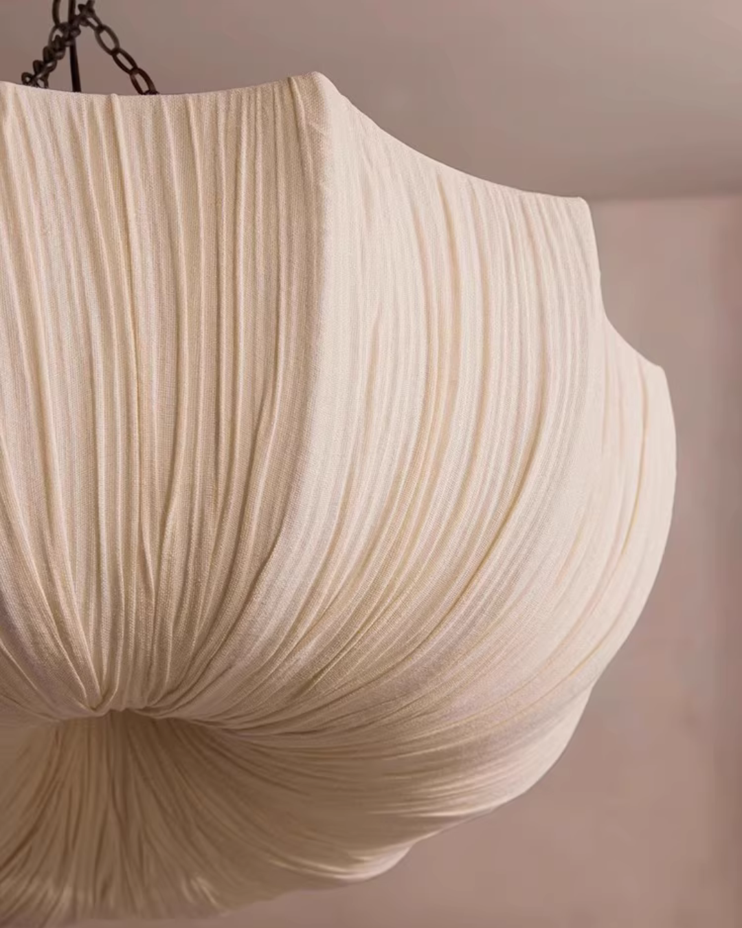 LinenBloom Pleated Pendant Light