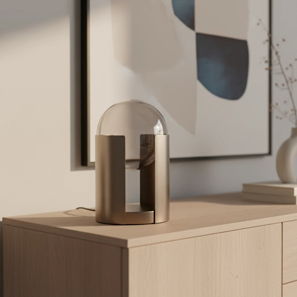 Nitorva Maren Amber Glass Table Lamp product image