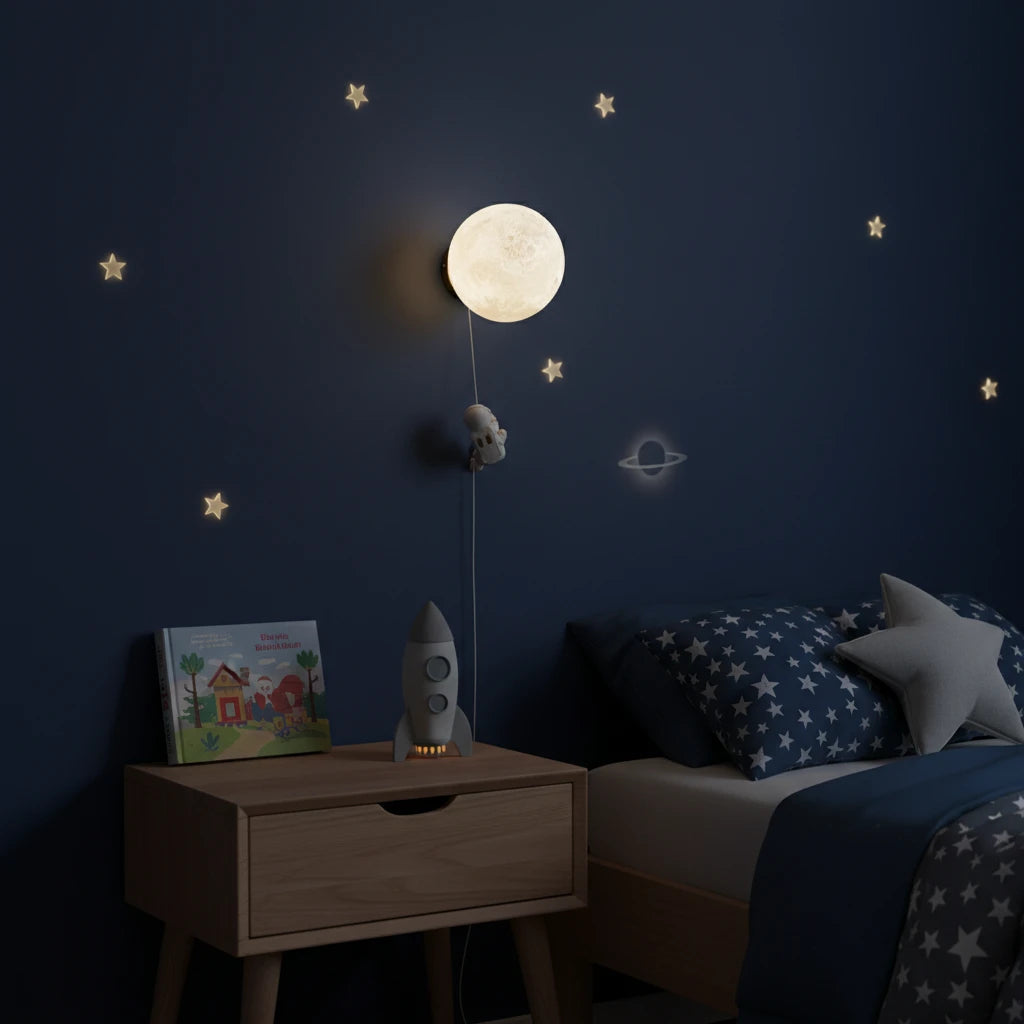 Nitorva Ori Astronaut &amp; Planet Kids Wall Light product image