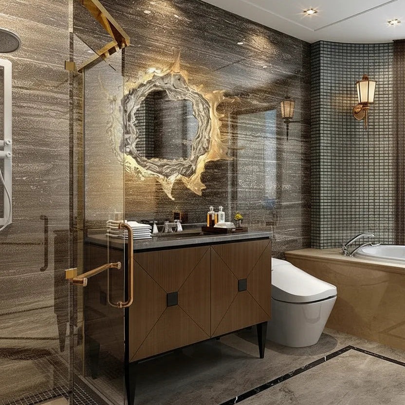 Nitorva Modern Water Ripple Bathroom Mirror Light product image