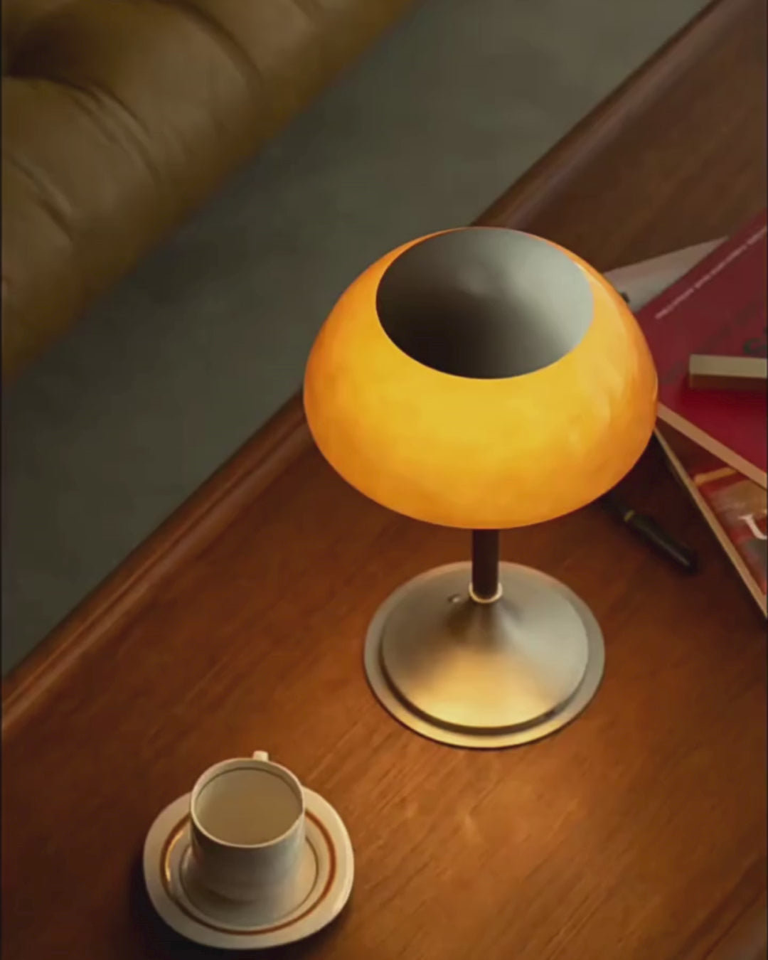 Olivia Amber Bell Table Lamp