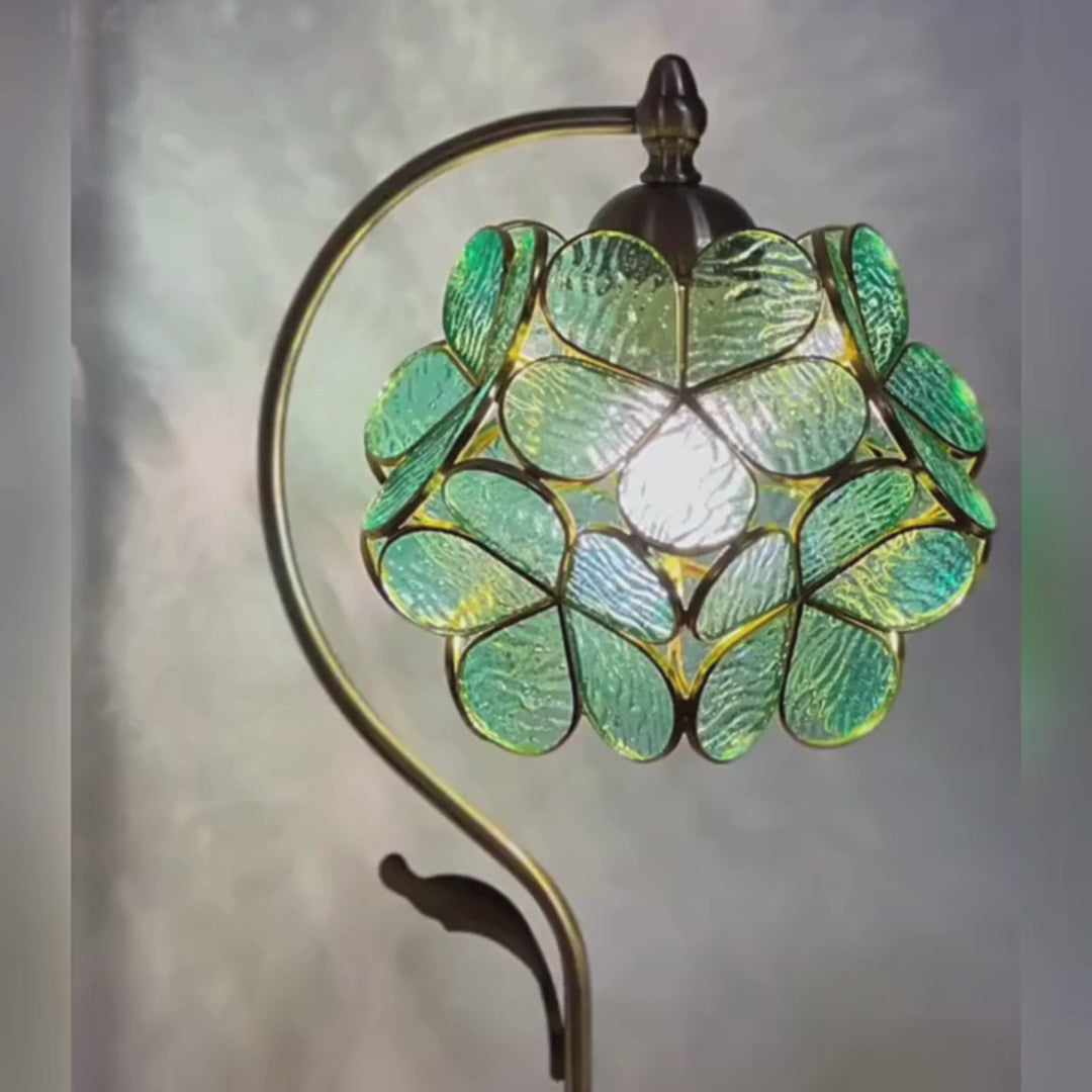 Sage Tiffany Petal Table Lamp