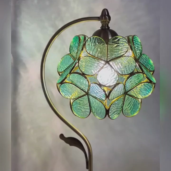 Sage Tiffany Petal Table Lamp
