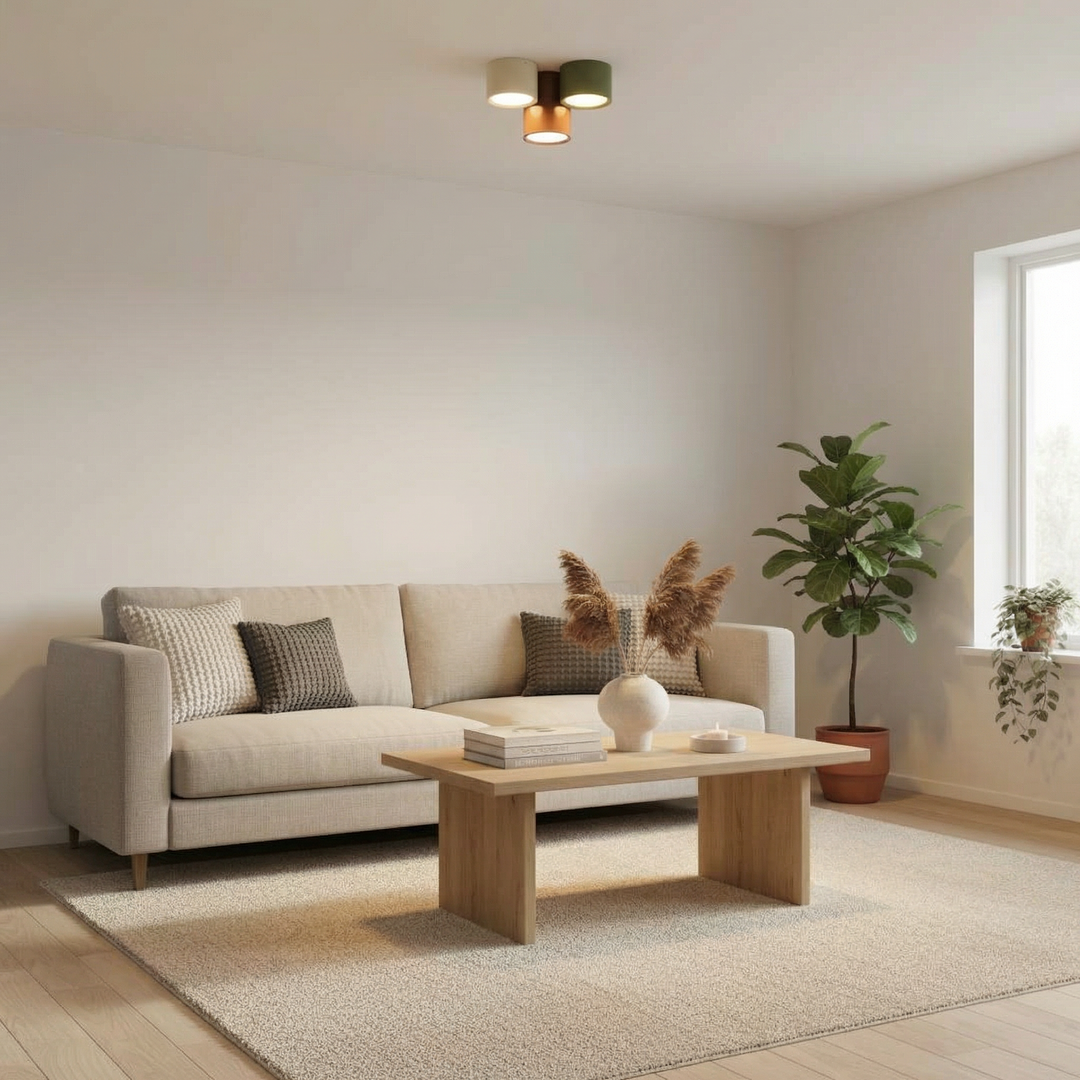 Kael Modern Round Surface Mount Ceiling Light - scene_1
