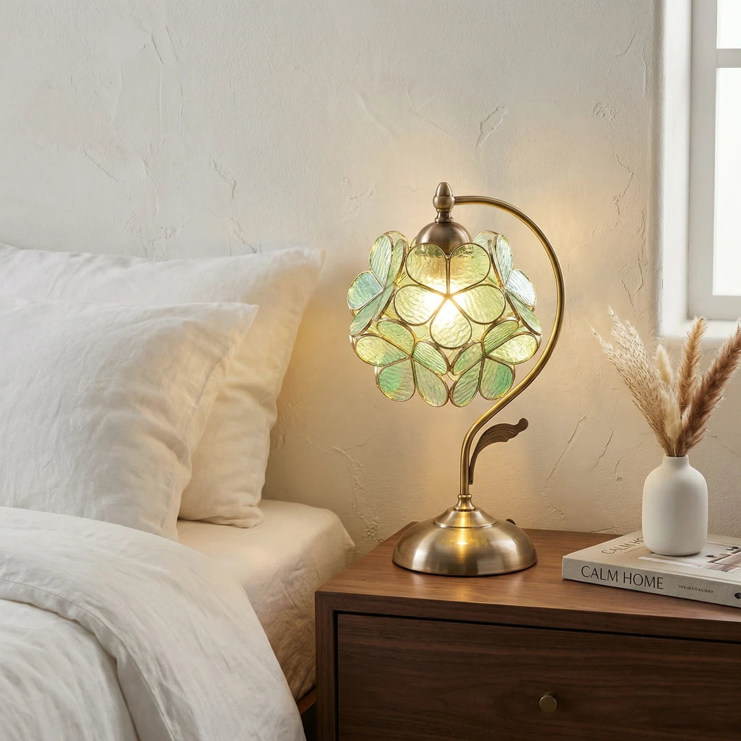 Sage Tiffany Petal Table Lamp