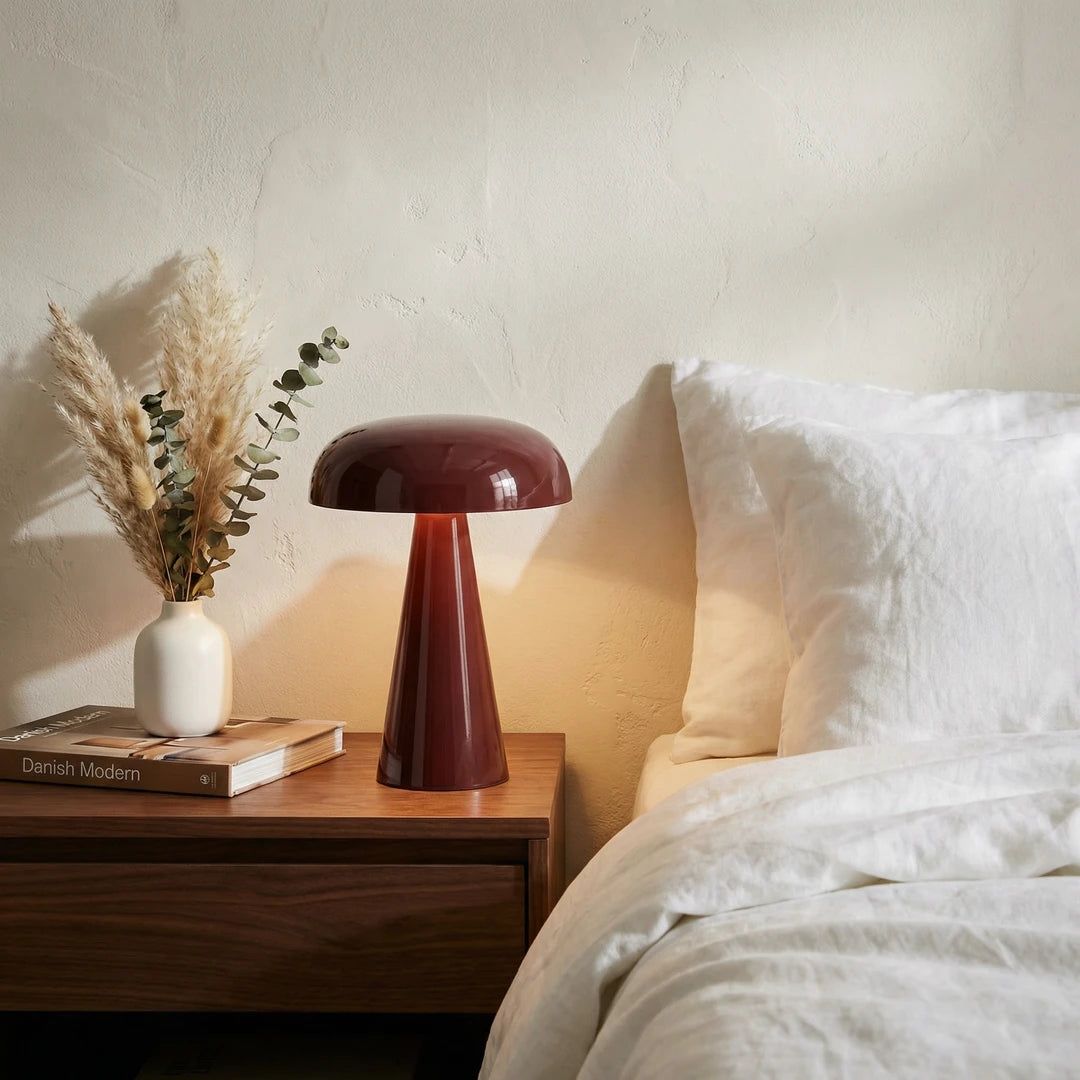 Ivy Danish Style Mushroom Table Lamp